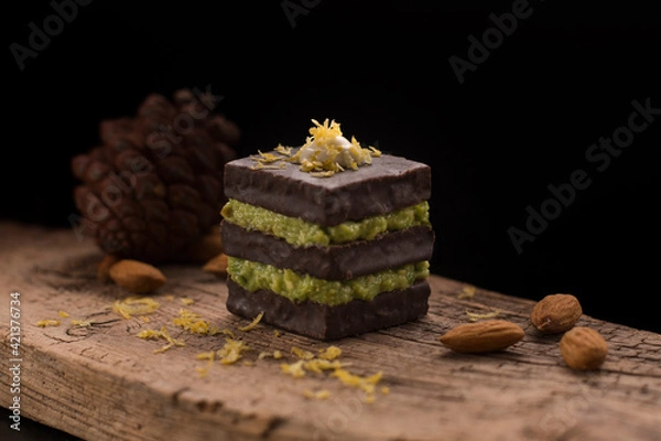 Obraz chocolate squares with avocado