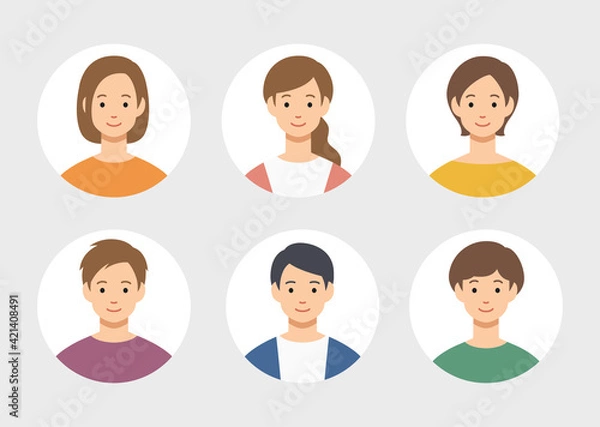 Fototapeta 人物アイコンセット