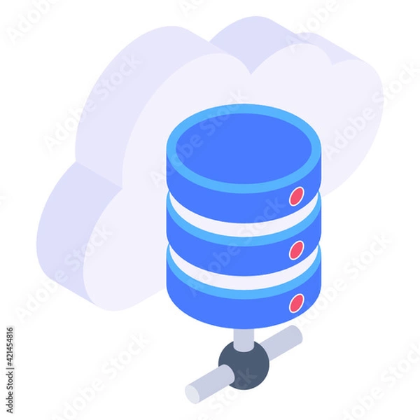 Obraz 
An icon on web hosting in isometric vector 

