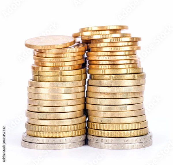 Fototapeta A pile of coins