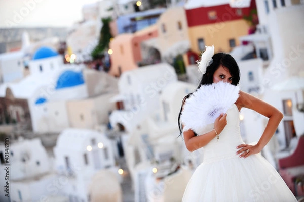 Obraz Bride in Santorini