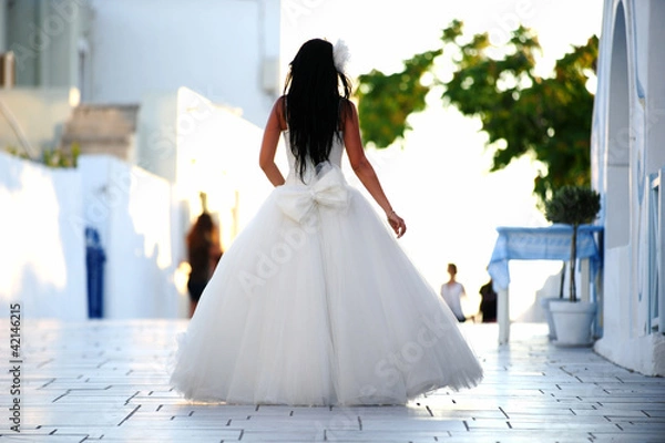 Obraz Bride in Santorini, Greece