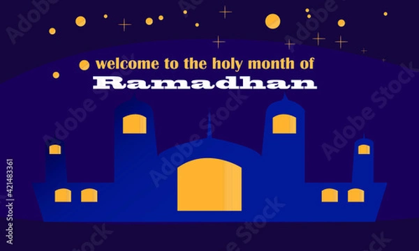 Obraz background happy welcome the holy month of ramadan