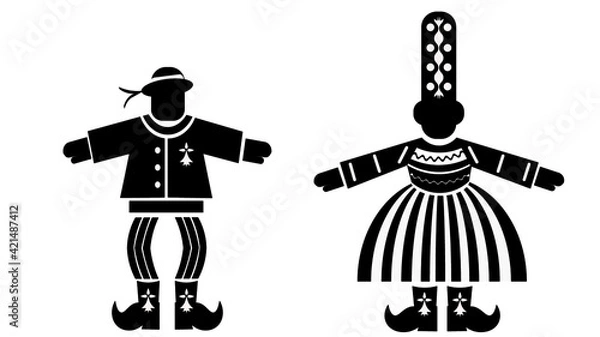 Obraz Bigoudène et Bigoudin