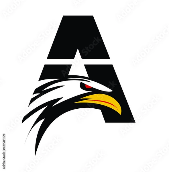 Obraz black and white bird