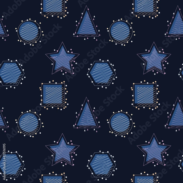 Obraz Dark background with geometric shapes.