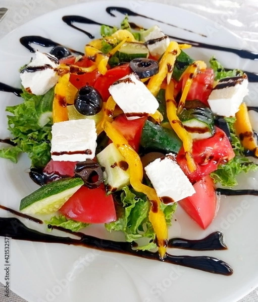 Obraz salad with cheese