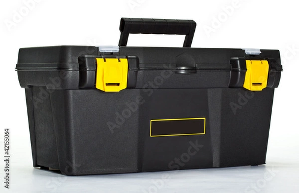 Obraz Construction toolbox on white background