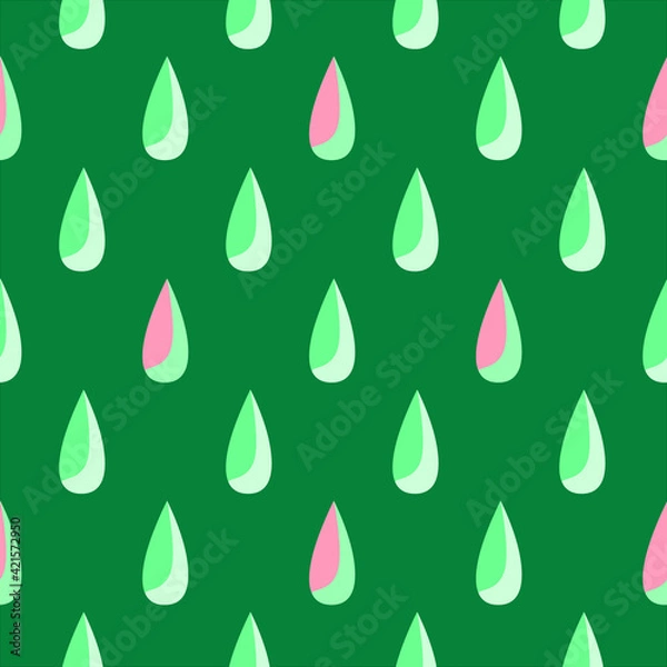Fototapeta Colored raindrops seamless pattern.