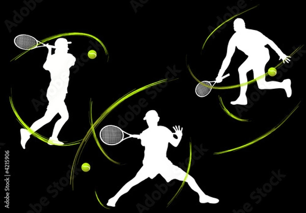 Obraz  tennis players (vector)