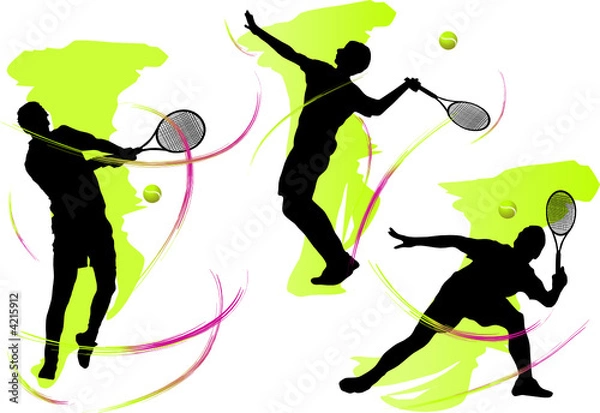 Obraz  tennis players (vector)