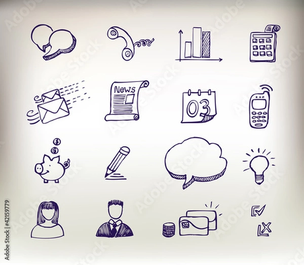 Obraz Sketchy doodle icon set