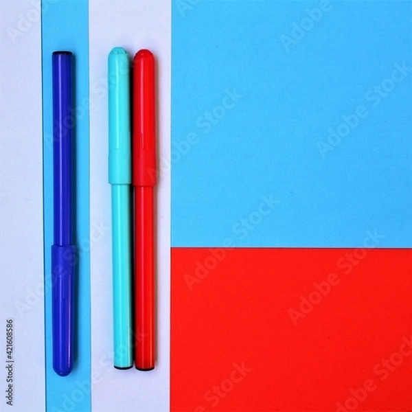 Obraz felt pen and notebook