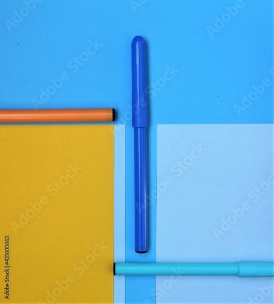 Obraz blue colored paper