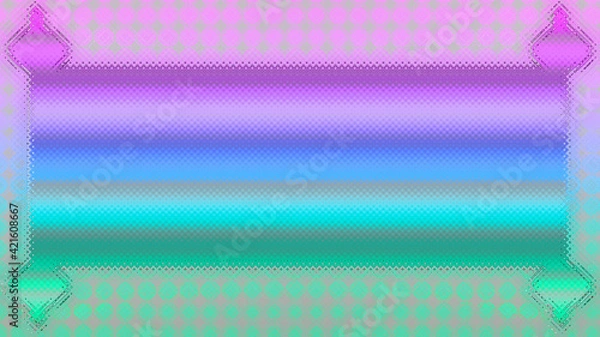 Fototapeta An abstract iridescent text box background image. 