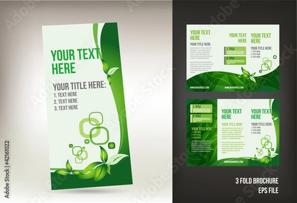 Obraz Eco green brochure template
