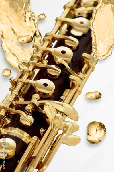Obraz gold oboe
