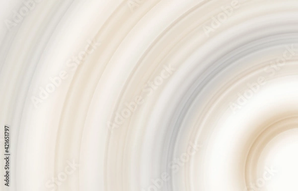 Fototapeta Trendy spiral background, circles lines in beige, cream and black colors. Stripes background, colored rounds, horizontal illustration.