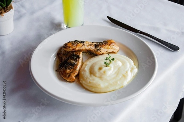 Obraz chicken and mashed potatoes