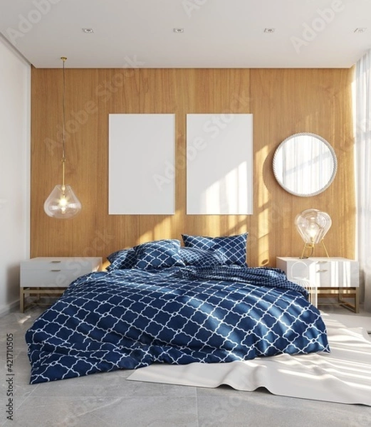 Fototapeta dormitorio mock-up