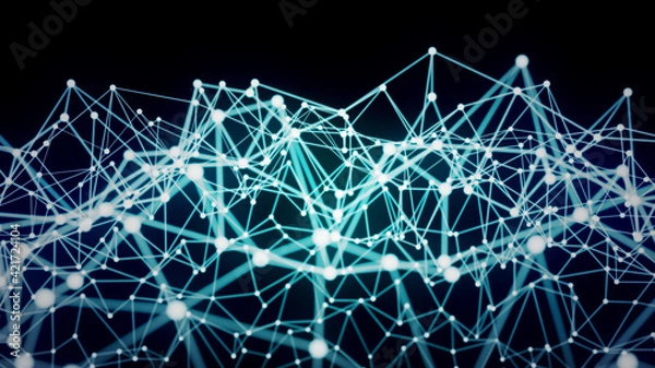 Fototapeta 青のネットワークイメージ