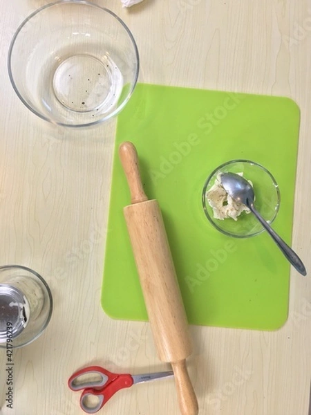 Obraz baking cookies and baking utensils