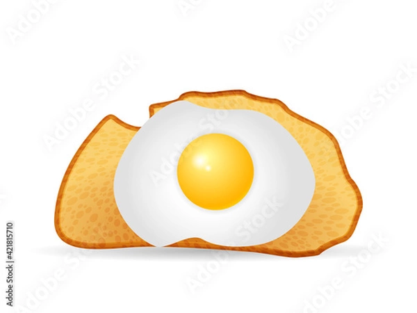 Fototapeta Bread toast with egg