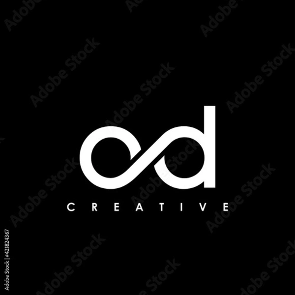 Fototapeta OD Letter Initial Logo Design Template Vector Illustration
