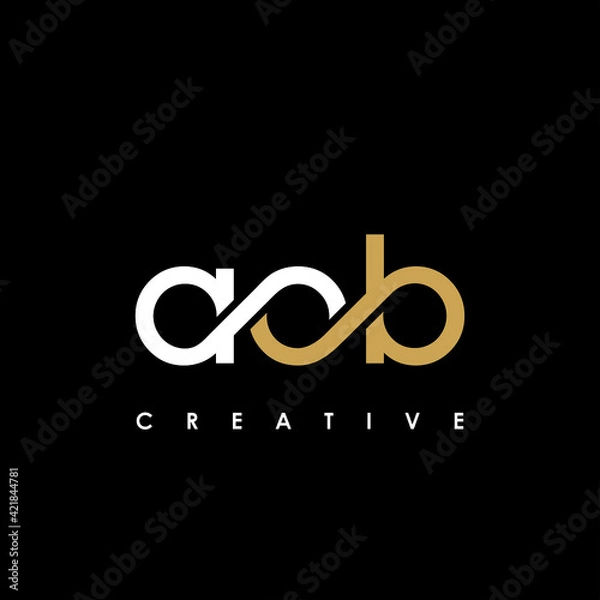 Fototapeta AOB Letter Initial Logo Design Template Vector Illustration