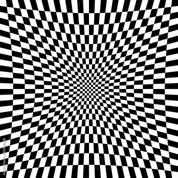 Fototapeta Race Flag 30x30 Pattern. Convex Pattern Black White.