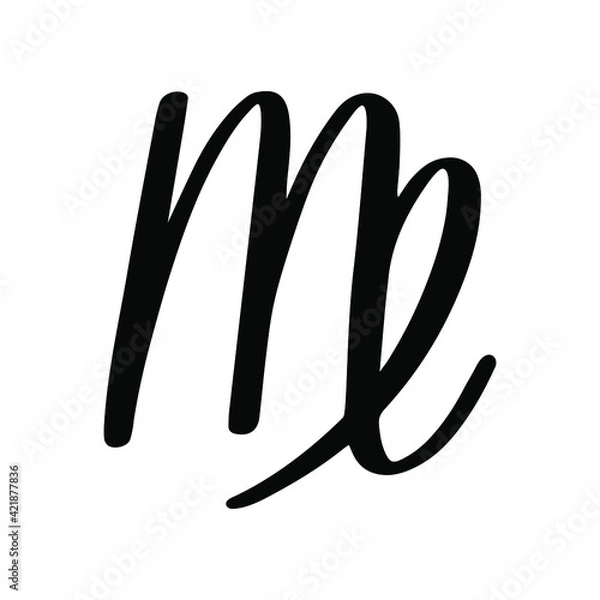 Fototapeta Vector illustration of Virgo zodiac sign