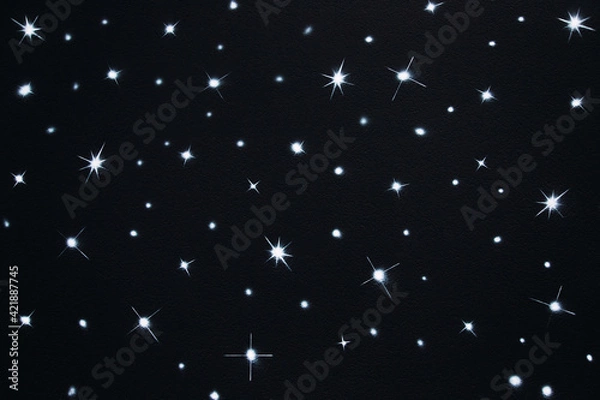 Obraz Dark wall painted with starry night