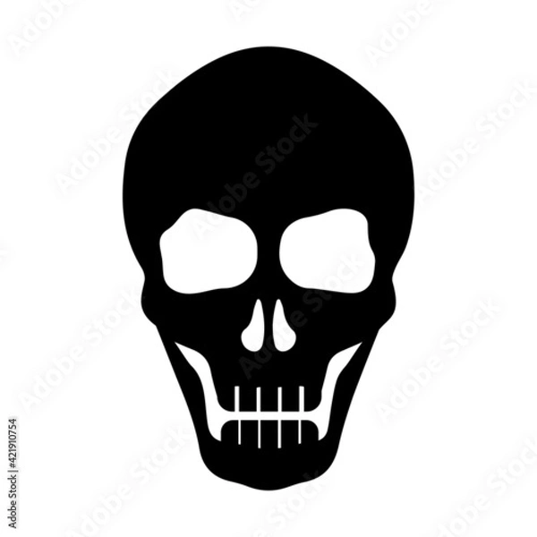 Obraz Black skull symbol vector design