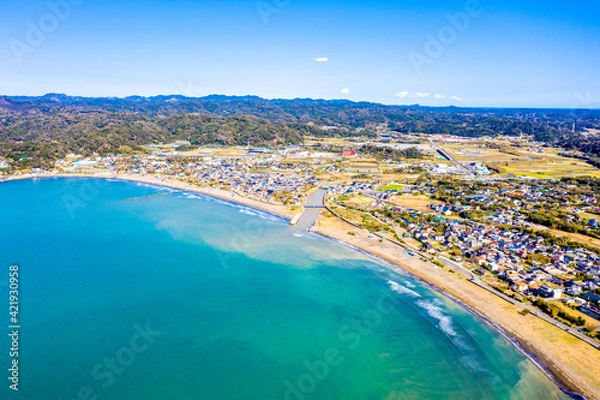 Fototapeta 房総半島の原岡海水浴場（千葉県南房総市）