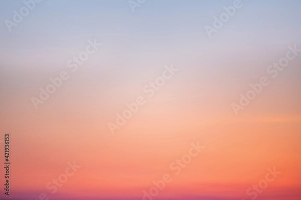 Fototapeta A beautiful abstract orange and red sky background