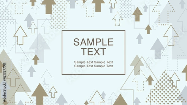 Fototapeta フラットデザインフレーム　上向き矢印	