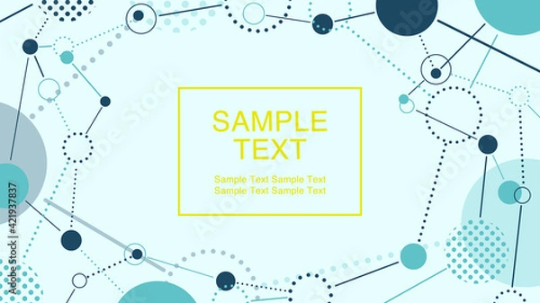 Obraz フラットデザインフレーム　丸　直線	