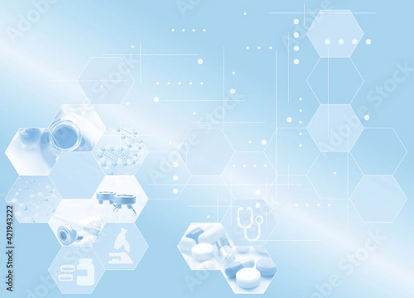 Fototapeta 医薬品の研究イメージ
