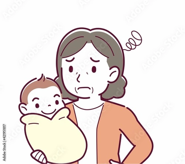 Fototapeta 生まれたばかりの赤ちゃんと