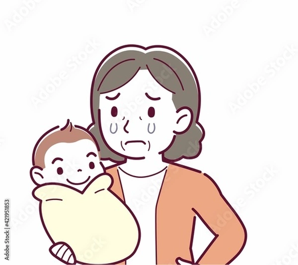 Fototapeta 生まれたばかりの赤ちゃんと