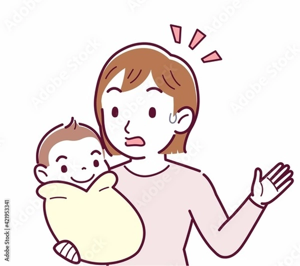 Fototapeta 生まれたばかりの赤ちゃんと