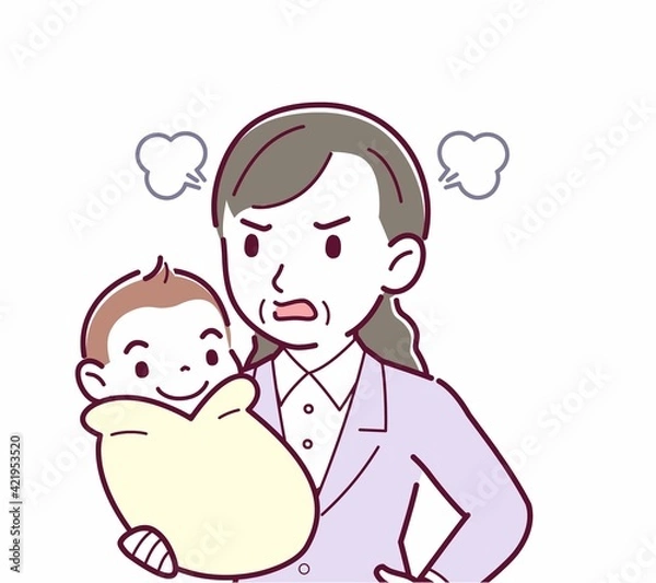 Fototapeta 生まれたばかりの赤ちゃんと