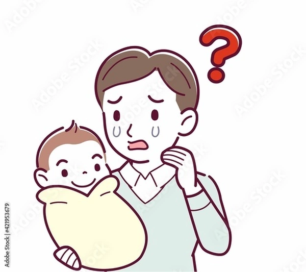 Fototapeta 生まれたばかりの赤ちゃんと