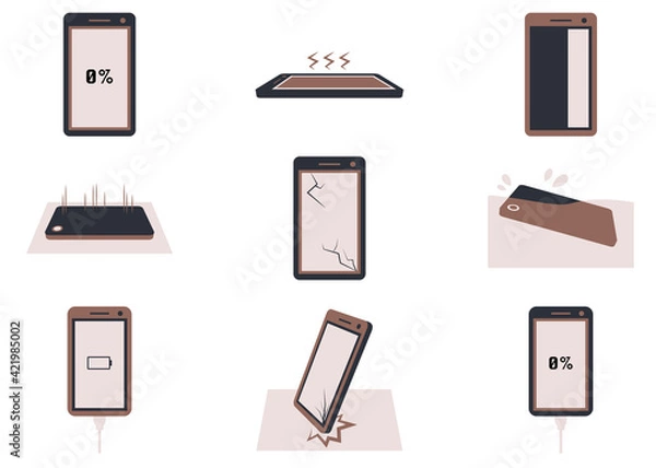 Obraz スマホ　トラブル　故障　セット