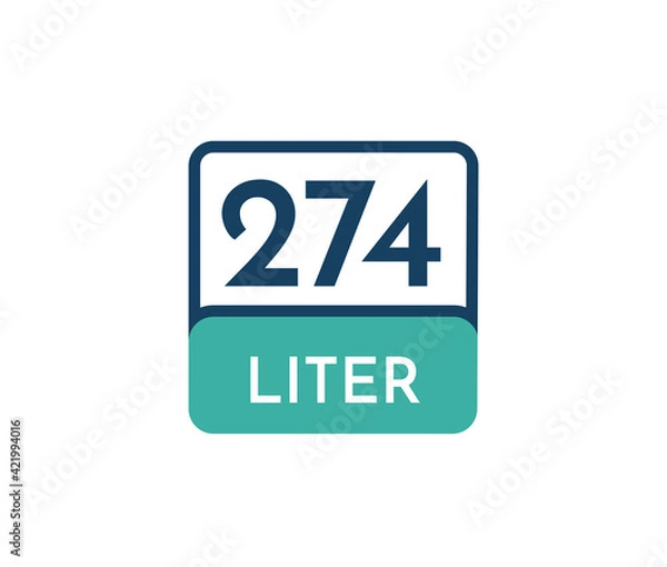 Fototapeta 274 liters icon vector illustration