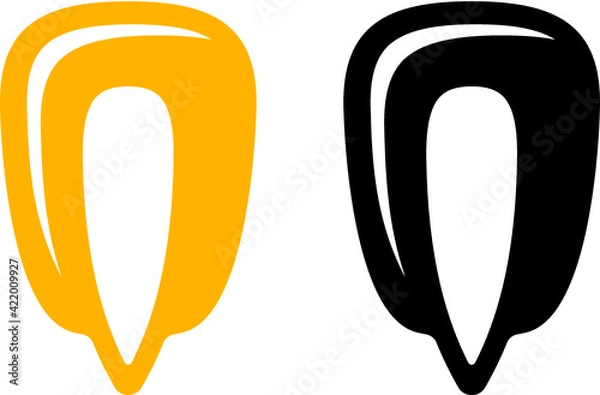 Obraz Vector illustration of the corn seed kernel