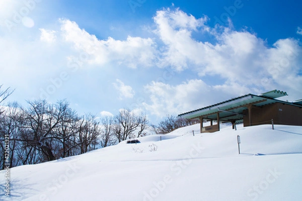 Obraz 冬の雪山３
