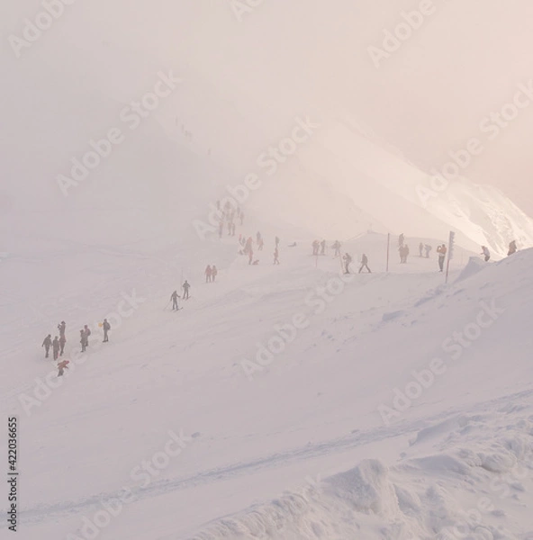 Obraz hikers at mountains