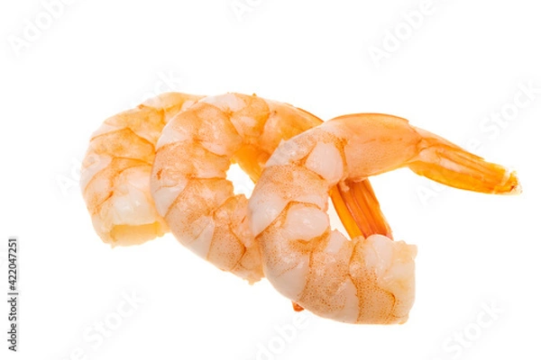 Fototapeta boiled shrimp isolated