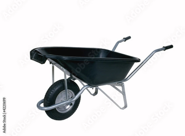 Obraz black wheelbarrow
